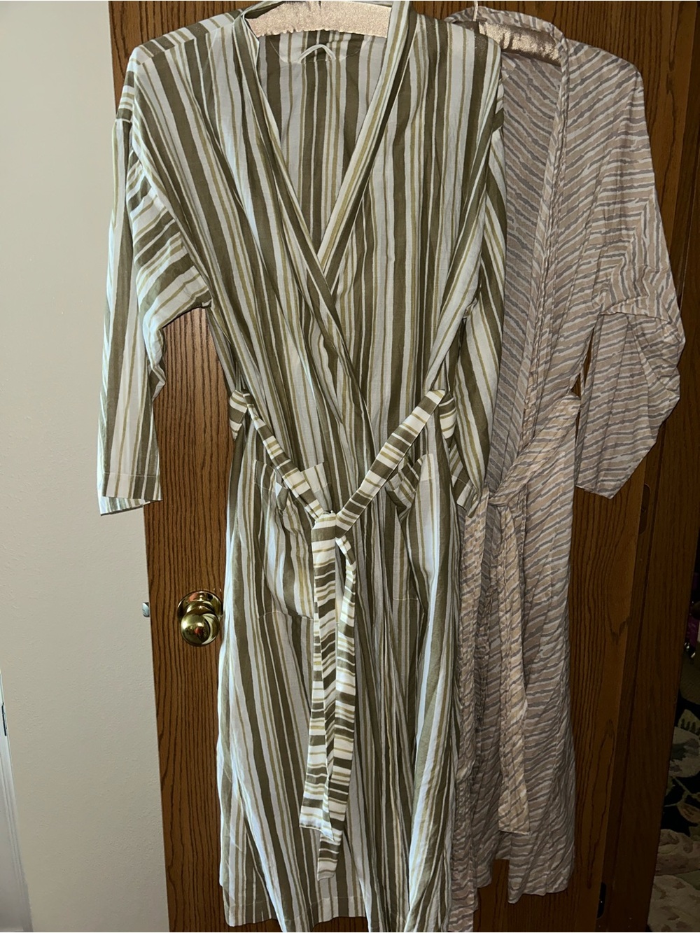 John Robshaw lot of 2 long robes size L/XL 100% cotton
